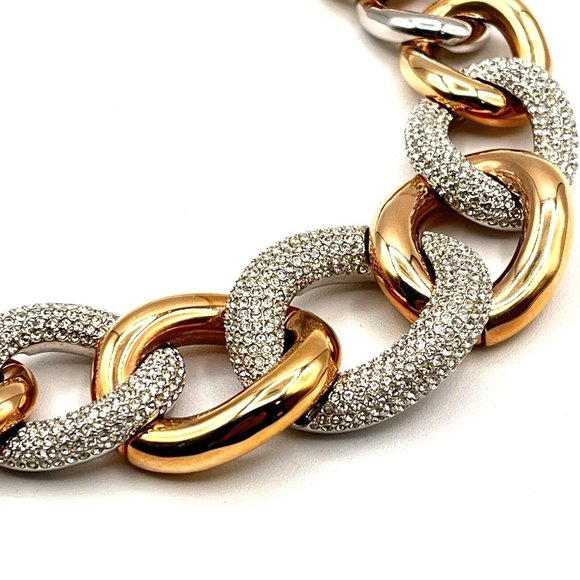 Swarovski Silver and Rose Gold Chain Necklace - Picture 2 of 14